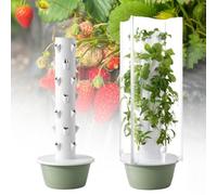 MhWrughts Tour de Culture aéroponique d'intérieur automatisée, Tour de Culture hydroponique pour Plantes et légumes, Tour de Culture Verticale avec Papier de Test de pH, pour légumes,5Layer-Green