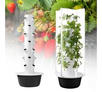 MhWrughts Tour de Culture aéroponique d'intérieur automatisée, Tour de Culture hydroponique pour Plantes et légumes, Tour de Culture Verticale avec Papier de Test de pH, pour légumes,9Layer-Black