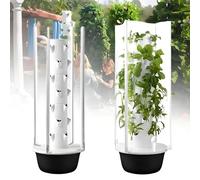 MhWrughts Tour de Culture aéroponique d'intérieur, système de Culture hydroponique,kit de Culture aéroponique avec Lampes LED, Culture Hors-Sol,pour légumes-Feuilles, Melons et Fraises,9Layer-Black