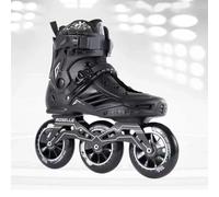 MHXZKHL Patins à roulettes 3 Roues, Patins à Roues Alignées Professionnels pour Hommes Et Femmes avec Chausson Amovible Et Lavable, Patins De Vitesse Haute Performance pour Adultes(44,Black)