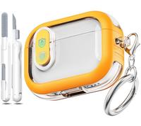 MHYALUDO Étui pour Airpods Pro 2e génération avec Verrouillage sécurisé, Compatible avec Les Airpods Pro 2e/1re génération, Coque en TPU Transparent, qualité Militaire Antichoc. Jaune