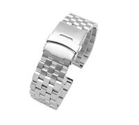 MHYATIO Accessoires de bracelet en acier inoxydable solide compatibles avec Armani Jeep Fossil Tissot Casio PRG-600 650 Swordfish 316 Bracelet de montre en acier métallique 20 mm(76-silver,18mm)