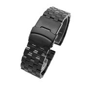 MHYATIO Accessoires de bracelet en acier inoxydable solide compatibles avec Armani Jeep Fossil Tissot Casio PRG-600 650 Swordfish 316 Bracelet de montre en acier métallique 20 mm(76-black,18mm)