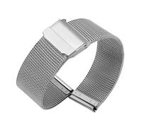 MHYATIO Bracelet de montre milanais en maille compatible avec TISSOT Compatible avec Omega Compatible avec la montre Seiko Bracelet en acier inoxydable Bracelet réglable 18 mm 20 mm 22 mm(Silver,12mm)