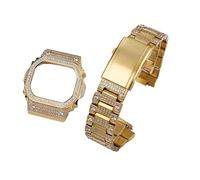 MHYATIO Compatible avec le bracelet de montre Casio Advanced Retrofit Diamond Case Strap DW5600/5610 GMW-B5000 Accessoires en métal for homme Bracelet de montre en acier inoxydable(Silver white,5610mm