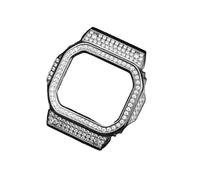 MHYATIO Compatible avec le bracelet de montre Casio Advanced Retrofit Diamond Case Strap DW5600/5610 GMW-B5000 Accessoires en métal for homme Bracelet de montre en acier inoxydable(Black Yellow,10mm t