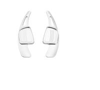 MHYESA Volant En Alliage D'aluminium ABS Paddle Shift Pour A3 Pour A4 Pour A5 Pour Q3 Pour Q7 Pour S3 Pour S4 Pour S5 Pour SQ5 2017-2019 Palettes Changement(For Type C Silvery)