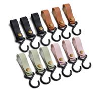 MHYMX Crochet Torchon Cuisine, 12 Pièces Crochet S avec Boucle en Cuir 16 X 2 cm Crochets Poussette Multifonction Crochets et Patères pour La Maison