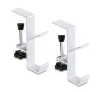 MHYMX Lot de 2 Accroche Sacs, Porte Sac à Main Table RéGlables Porte Sac à Main Blanc Crochet Sac à Main Multifonction Accroche Sac A Main pour Table Support pour Casque Bureau étudiant