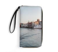 MHYRAC Birds-4107157 Portefeuille en cuir avec corde, petite taille et grande capacité, facile à transporter, Kaboompics_belle-architecture-de-la-vieille ville-in-gdansk-poland-21573, 19.7x10.5cm