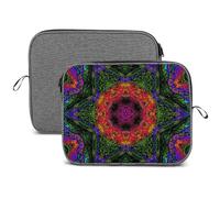 MHYRAC Housse pour ordinateur portable 13" Motif kaléidoscope psychédélique flocon de neige