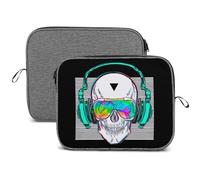 MHYRAC Housse pour ordinateur portable 13 pouces, housse pour ordinateur portable Rock And Roll Skull Snowflake