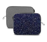 MHYRAC Housse pour ordinateur portable 14" Constellations phosphorescentes Flocon de neige de minuit