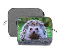 MHYRAC Housse pour ordinateur portable 14" Motif petit hérisson flocon de neige