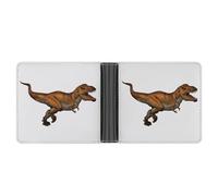 MHYRAC Porte-monnaie en cuir avec motif chat et fleurs de cerisier, Dinosaures qui marchent, Taille unique
