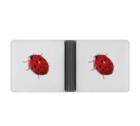 MHYRAC Porte-monnaie en cuir fin avec tête de mort et doigt d'honneur, Jolie coccinelle, Taille unique