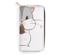 MHYRAC Portefeuille en cuir, Aloha Hand Hawaï, petite taille et grande capacité, facile à transporter, Hamster., 19.7x10.5cm, Moderne