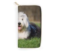 MHYRAC Portefeuille en cuir, E7e30e511f1088d2ae7f60a3068632af, petite taille et grande capacité, facile à transporter, Chien de berger anglais, 19.7x10.5cm, Moderne