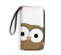 MHYRAC Portefeuille en cuir, orque, avec corde, petite taille et grande capacité, facile à transporter, Ballon hibou, 19.7x10.5cm, Moderne