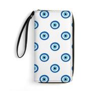 MHYRAC Portefeuille en cuir, orque, avec corde, petite taille et grande capacité, facile à transporter, Mauvais yeux., 19.7x10.5cm, Moderne