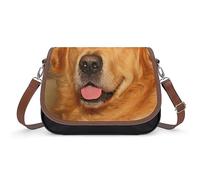 MHYRAC Sac à bandoulière, sac à bandoulière en cuir pour femme, sac à main pour voyage, travail, usage quotidien, Golden Retriever, Taille unique