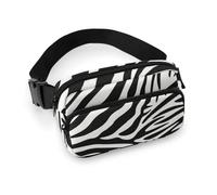 MHYRAC Sac banane coloré pour lévrier - Sac banane réglable pour course à pied, marche, randonnée, Motif zèbre, 20x13cm