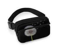 MHYRAC Sac banane, sac banane réglable pour la course, la marche, la randonnée, Graines de pissenlit, 20x13cm
