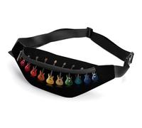 MHYRAC Sac banane, sac banane Yin Yang cool, sac banane réglable pour course à pied, marche, randonnée, Guitare musicale colorée, 36*15cm, Sac de ceinture