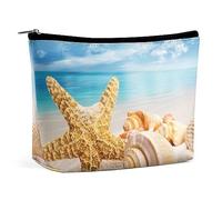 MHYRAC Trousse de maquillage portable avec fermeture éclair pour un usage quotidien, voyage, Étoile de mer, Taille unique