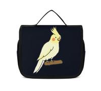 MHYRAC Trousse de toilette à suspendre, trousse de toilette mignonne en forme d'âne, trousse de maquillage pour voyage, affaires, vacances, Jolie cacatoès, 22.5x18.5cm