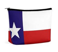 MHYRAC Trousse de toilette portable avec fermeture éclair pour un usage quotidien, voyage, Drapeau du Texas., Taille unique