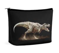 MHYRAC Trousse de toilette portable avec fermeture éclair pour un usage quotidien, voyage Motif coquelicots rouges, Dinosaure Rex Tyrannosaure, Taille unique