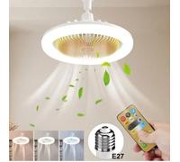 MHZB Plafonnier ventilateur-avec LED Lampe Integree et Telecommande Petites Ventilateur pour cuisine salon c VENTILATEUR DE PLAFOND