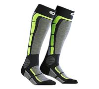 MI-BAS BACK SIDE, Chaussettes de sport Homme, GRIS-VERT-NOIR, 43-44