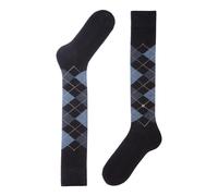 Burlington Chaussettes longues Preston – chaudes fantaisie Bleu Dark Navy 40-46