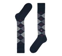Burlington Chaussettes longues homme Preston M Kh - chaudes fantaisie - Bleu marine 40-46(1 paire)