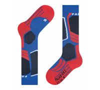 Falke Chaussettes SK2 Ski enfant – Laine chaude épaisse – Bleu/Rouge – 27-30