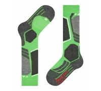 Falke Chaussettes de ski SK2 Intermediate – laine chaudes épaisses – Mixte enfant Vert 23-26