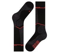 Falke Chaussettes de ski Energizing Wool W Kh, Respirantes, Noir/Rouge néon 3178, 39-42 EU