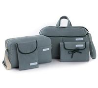 mi bollito - Pack essentiel pour mamans, papas et bébés : sac de maternité, sac de promenade, matelas à langer portable et organisateur de couches et lingettes. Fabriqué en Espagne., vert, Taille