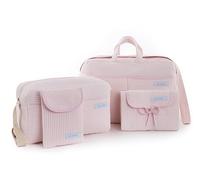 mi bollito - Pack essentiel pour mamans, papas et bébés : sac de maternité, sac de promenade, matelas à langer portable et organisateur de couches et lingettes. Fabriqué en Espagne., rose clair