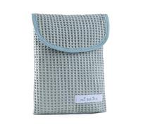 mi bollito - Sac organisateur pour couches et lingettes pour bébé, tissu gaufré 100% coton, fermeture rapide type velcro, pratique et élégant., vert menthe