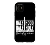 Mi-Cagoule Mi-Sacré Prie avec Moi Humour Audacieux Coque pour iPhone 11