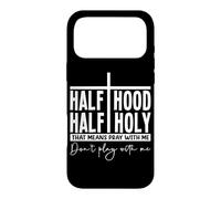 Mi-Cagoule Mi-Sacré Prie avec Moi Humour Audacieux Coque pour iPhone 17 Pro Max
