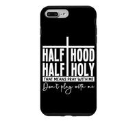 Mi-Cagoule Mi-Sacré Prie avec Moi Humour Audacieux Coque pour iPhone 7 Plus/8 Plus