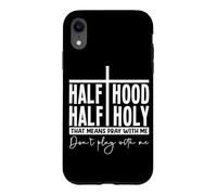 Mi-Cagoule Mi-Sacré Prie avec Moi Humour Audacieux Coque pour iPhone XR