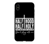 Mi-Cagoule Mi-Sacré Prie avec Moi Humour Audacieux Coque pour iPhone XS Max