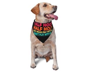 Mi-Cagoulé, Mi-Saint. Ça Veut Dire : Priez avec Moi, Ne Jouez Pas avec Moi. Foulard Triangulaire Chiens Doux Écharpe Triangulaire Lavable Bandana Chien pour Chiot Petit Moyen Grand