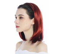 Mi-Chignon Accessoire De Cheveux Tressé Longueur Épaule Lisse Rouge Cuivre