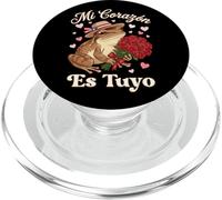 Mi Corazón ES Tuyo Coquí Grenouille avec Roses Boricua Valentine PopSockets PopGrip pour MagSafe